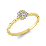 Ring 18 kt GG, 9 Brill. 0,21 ct, TW-si