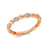 Ring 18 kt RG, 52 Brill. 0,13 ct, TW-si
