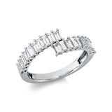 Ring 18 kt WG, 20 Bag. 1,02 ct, TW-vsi
