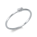 Ring 18 kt WG, 1 Bag. 0,06 ct, TW-si