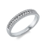 Ring 18 kt WG, 17 Brill. 0,18 ct, TW-si, 48 Brill. 0,16 ct, TW-si