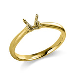Ring 14 kt GG, Leerfassung für 1x Brill. 0,30 ct