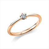 Ring 18 kt RG, 1 Brill. 0,10 ct, TW-si