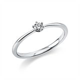 Ring 18 kt WG, 1 Brill. 0,10 ct, TW-si