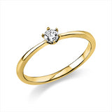 Ring 14 kt GG, 1 Brill. 0,15 ct, TW-si