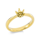 Ring 14 kt GG, Leerfassung für 1x Brill. 0,75 ct