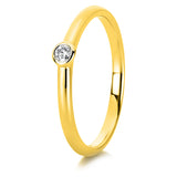 Ring 18 kt GG, 1 Brill. 0,05 ct, TW-si