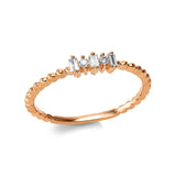 Ring 18 kt RG, 5 Brill. 0,09 ct, TW-si