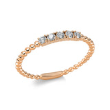 Ring 18 kt RG, 5 Brill. 0,14 ct, TW-si