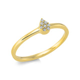 Ring 18 kt GG, 8 Brill. 0,04 ct, TW-si