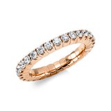Ring 18 kt RG, Flex-Band, variabel, 29 Brill. 1,33 ct, TW-si