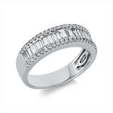 Ring 18 kt WG, 23 Bag. 0,51 ct, TW-si, 48 Brill. 0,24 ct, TW-si