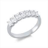 Ring 18 kt WG, 7 Sm.schliff 1,39 ct, TW-vsi/si