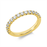 Ring 18 kt GG, 15 Brill. 0,70 ct, TW-si