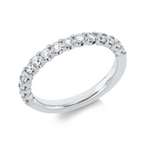 Ring 18 kt WG, 15 Brill. 0,70 ct, TW-si