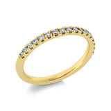 Ring 18 kt GG, 19 Brill. 0,33 ct, TW-si