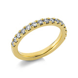 Ring 14 kt GG, 15 Brill. 0,59 ct, TW-si
