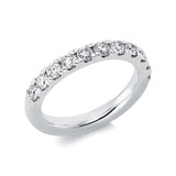 Ring 950 Pt Platin, 11 Brill. 1,07 ct, TW-si