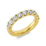 Ring 18 kt GG, 9 Brill. 1,57 ct, TW-si