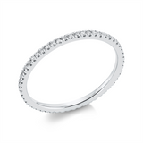 Ring 18 kt WG, 57 Brill. 0,19 ct, TW-si