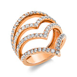 Ring 18 kt RG, 86 Brill. 1,66 ct, TW-vsi/si