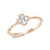 Ring 18 kt RG, 4 Brill. 0,20 ct, TW-si, 1 Brill. 0,01 ct, TW-si