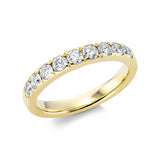 Ring 14 kt GG, 9 Brill. 0,72 ct, TW-si