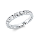 Ring 18 kt WG, 9 Brill. 0,75 ct, TW-si
