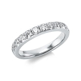Ring 18 kt WG, 12 Brill. 0,96 ct, TW-si