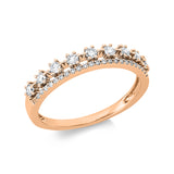 Ring 18 kt RG, 9 Brill. 0,26 ct, TW-pi, 24 Brill. 0,07 ct, TW-pi