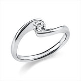 Ring 950 Pt Platin, 1 Brill. 0,25 ct, TW-vsi