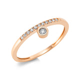 Ring 18 kt RG, 12 Brill. 0,07 ct, TW-si