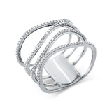 Ring 18 kt WG, 116 Brill. 0,34 ct, TW-si