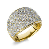 Ring 18 kt GG, 40 Brill. 0,60 ct, TW-si, 43 Brill. 1,07 ct, TW-si, 6 Brill. 0,23 ct, TW-si, 38 Brill. 0,30 ct, TW-si