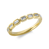 Ring 18 kt GG, 7 Bag. 0,27 ct, TW-si