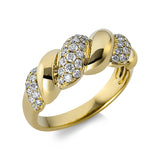 Ring 18 kt GG, 18 Brill. 0,24 ct, TW-si, 30 Brill. 0,24 ct, TW-si