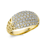 Ring 18 kt GG, 62 Brill. 1,01 ct, TW-si