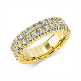 Ring 18 kt GG, Flex-Band, variabel, 36 Brill. 1,00 ct, TW-si