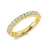 Ring 18 kt GG, Flex-Band, variabel, 17 Brill. 0,48 ct, TW-si