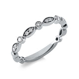 Ring 18 kt WG, 11 Brill. 0,15 ct, TW-si