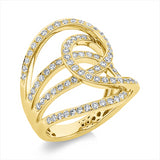 Ring 18 kt GG, 89 Brill. 1,10 ct, TW-vsi