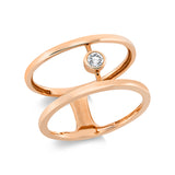 Ring 18 kt RG, 1 Brill. 0,08 ct, TW-si