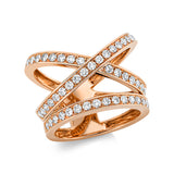 Ring 18 kt RG, 54 Brill. 0,90 ct, TW-vsi