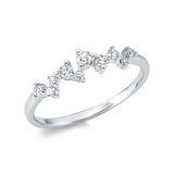 Ring 18 kt WG, 10 Brill. 0,22 ct, TW-si