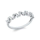 Ring 14 kt WG, 12 Trap. 0,37 ct, TW-si