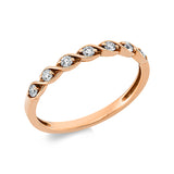 Ring 18 kt RG, 7 Brill. 0,18 ct, TW-si