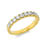 Ring 18 kt GG, 12 Brill. 0,77 ct, TW-si