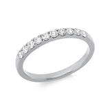 Ring 18 kt WG, 10 Brill. 0,34 ct, TW-si