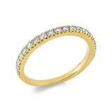 Ring 18 kt GG, 19 Brill. 0,53 ct, TW-si, 2 Brill. 0,05 ct, TW-si