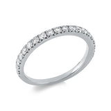 Ring 18 kt WG, 19 Brill. 0,55 ct, TW-si, 2 Brill. 0,05 ct, TW-si